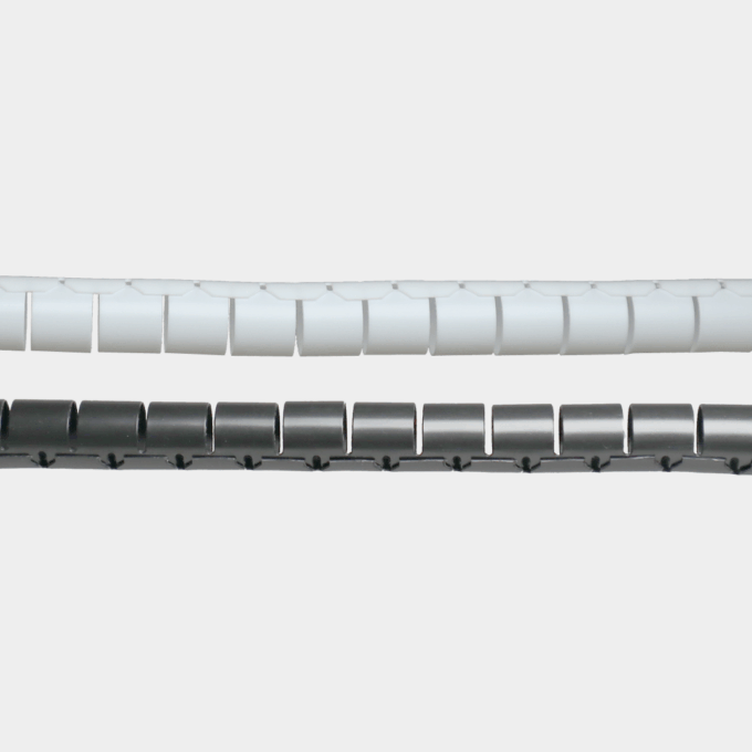 Kabelslang - zwart of wit in 10 tot 20mm